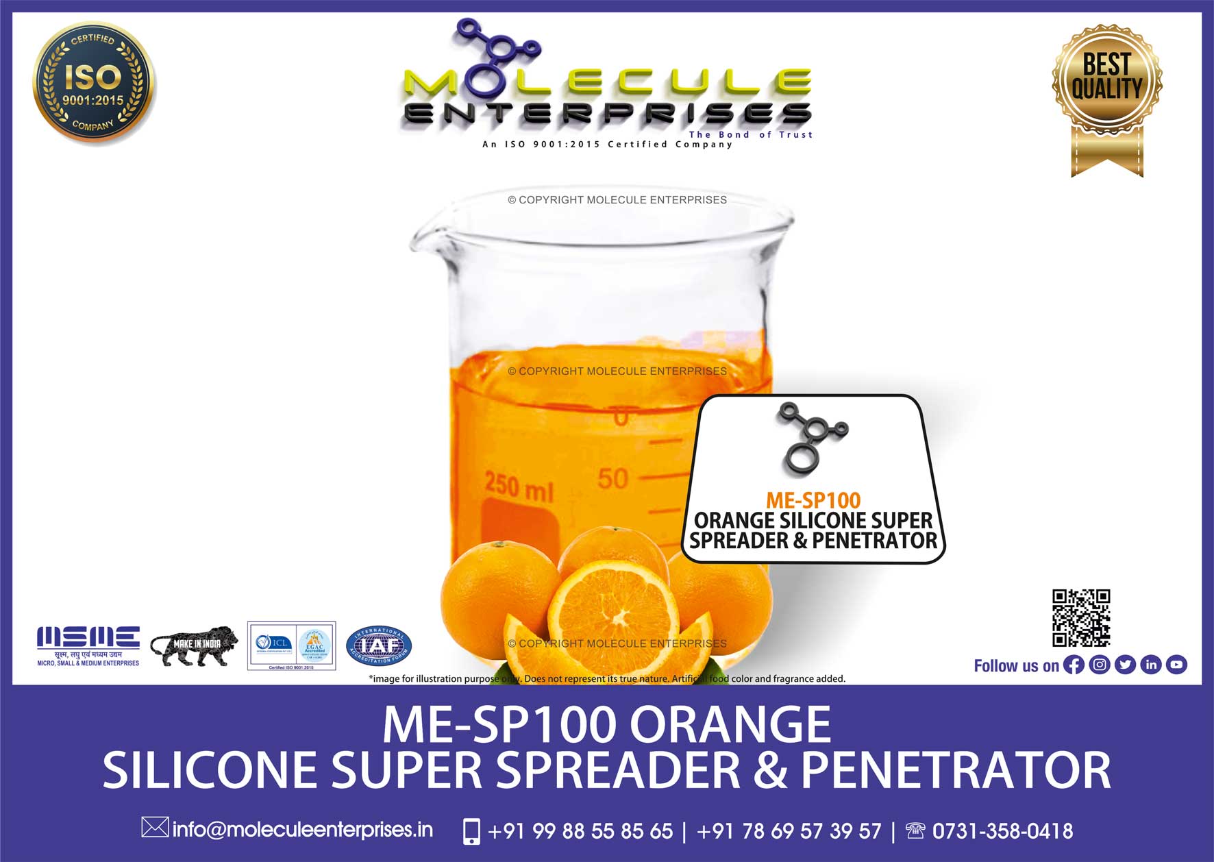 silicon based nonionic spray spreader SP100